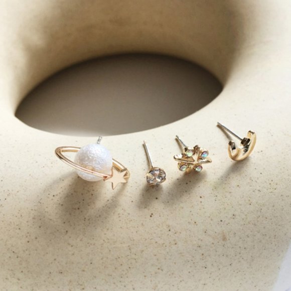 💙Star Stud Earrings Sterling silver Post - Picture 4 of 8